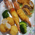 おっきな海老フライ定食。と、ホタテフライのコツ。